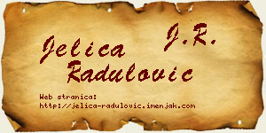 Jelica Radulović vizit kartica